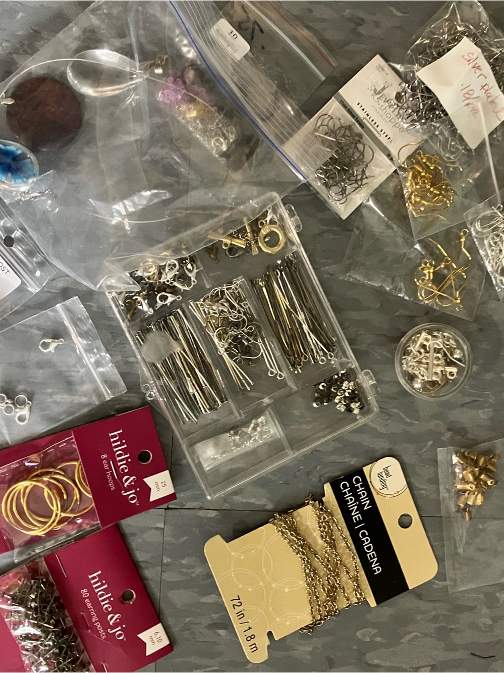 Gold and Silver Jewelry Findings Assortment